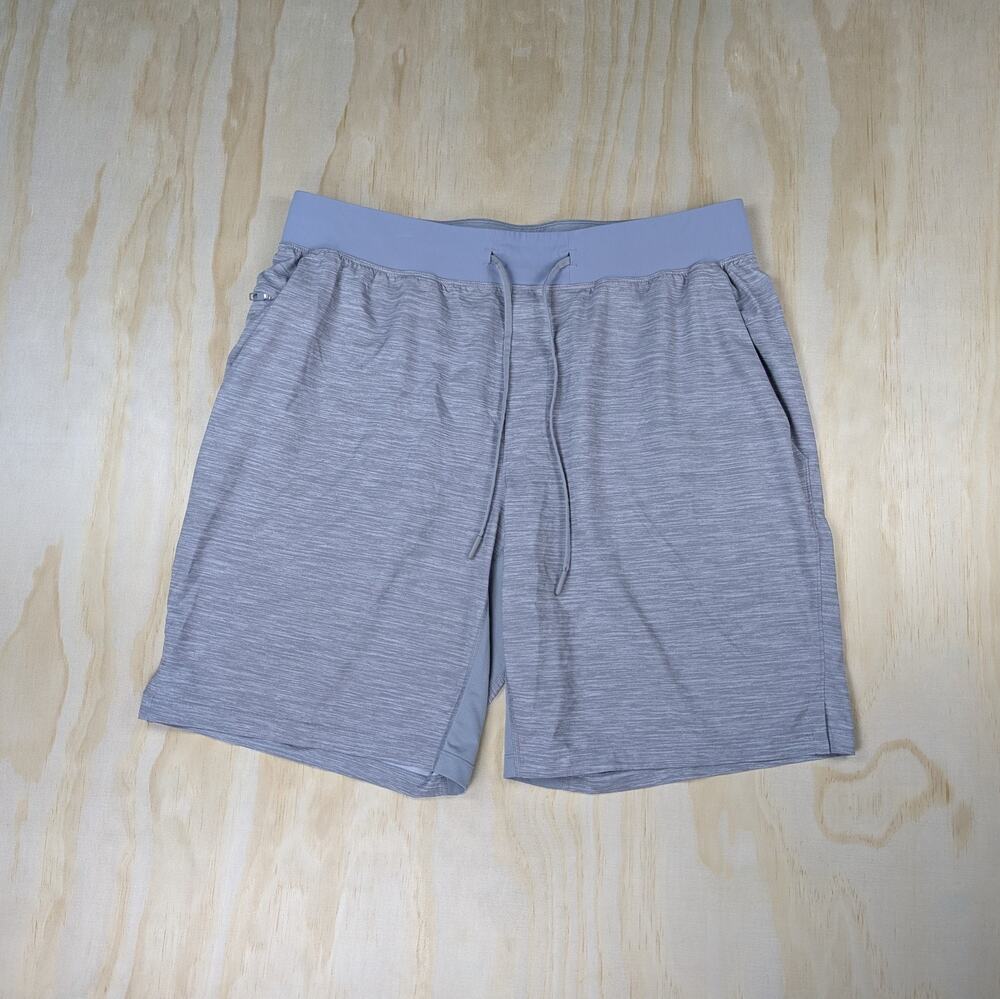 Lululemon Men's XL Pace Breaker Short Linerless Heathered Grey Zip